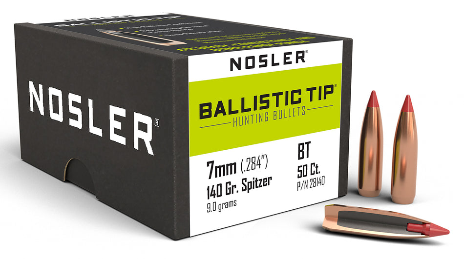 Nosler Ballistic Tip Hunting 7mm 140gr Spitzer Boat Tail 50/Box