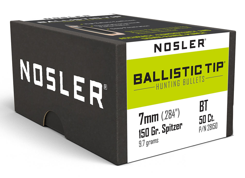 Nosler Ballistic Tip Hunting 7mm 150gr Spitzer Boat Tail 50/Box