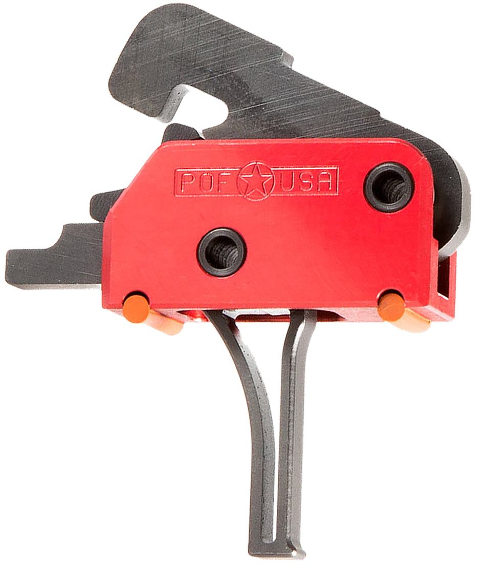 Patriot Ordnance Factory Drop-In Single-Stage Flat Trigger Black/Red 3.5 lb AR-Platform