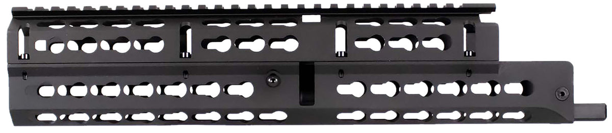 Aim Sports MKAK04 13.40" Long AK-47 KeyMod Handguard with Barrel Clamp Mounting, Black Anodized