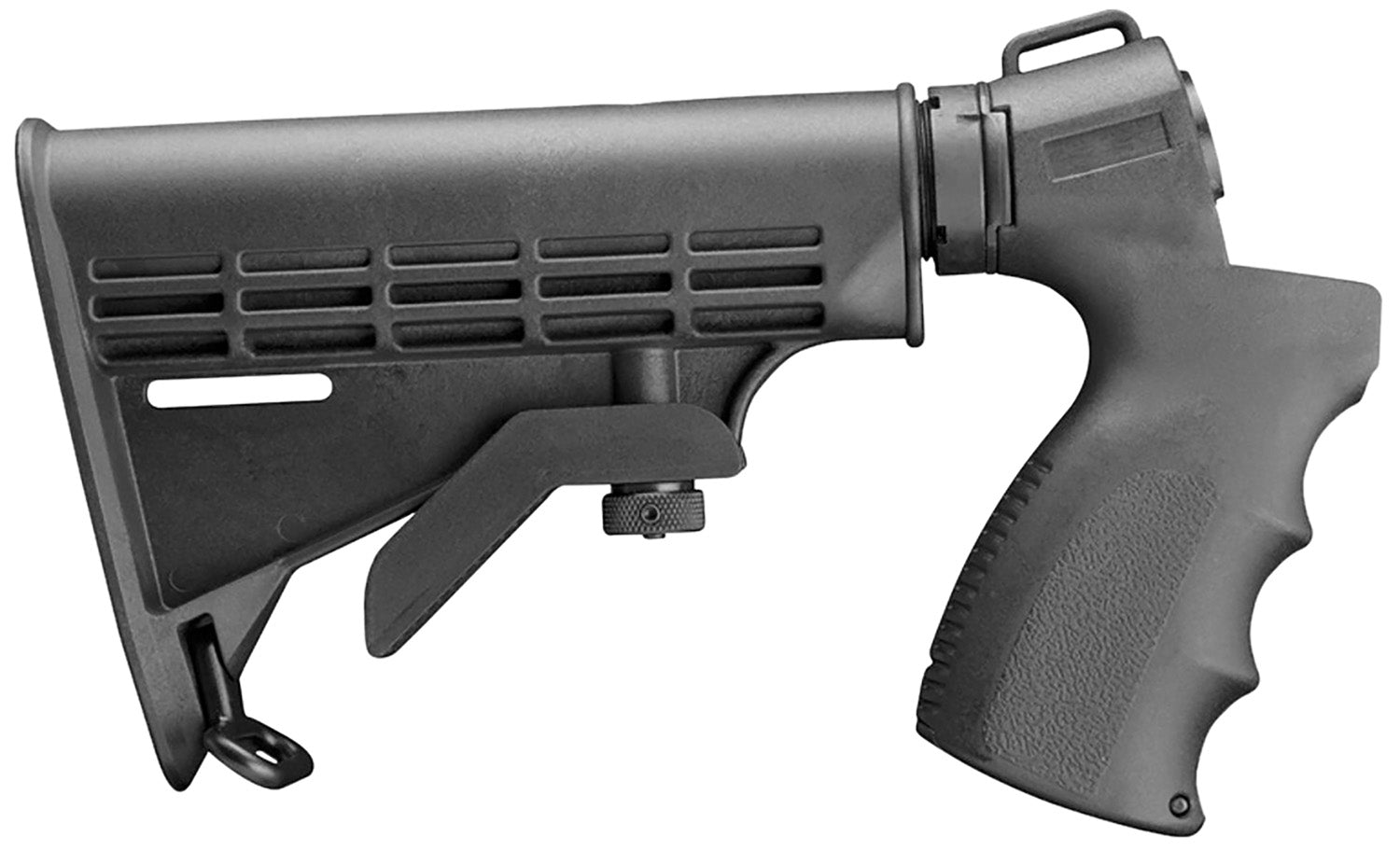 Aim Sports M4 Style Adjustable Stock with Pistol Grip for Mossberg 500 Black Polymer