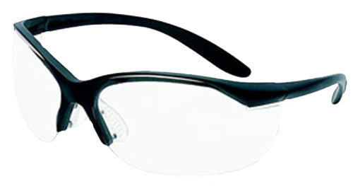 Uvex Vapor II Shooting Glasses Anti-Fog Clear Polycarbonate Lens Black Frame Adult