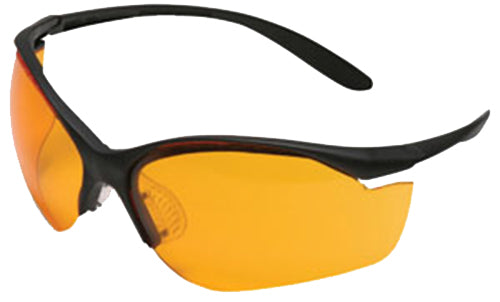 Uvex Vapor II Shooting Glasses Anti-Fog Orange Polycarbonate Lens Black Frame Adult