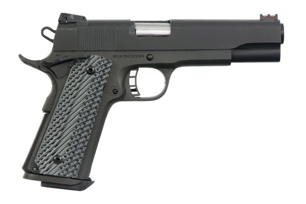 Rock Island 51991 Rock Ultra FS 10mm Auto Caliber with 5" Barrel, 8+1 Capacity, Overall Black Parkerized Finish Steel, Beavertail Frame, Serrated Slide & Black/Gray G10 Grip
