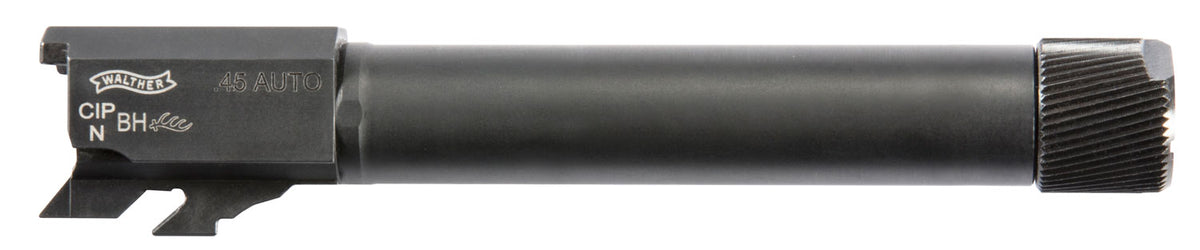 Walther PPQ .45 ACP 4.60" Threaded Black Steel Barrel – Polygonal Rifling