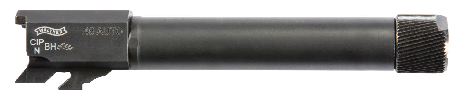 Walther PPQ .45 ACP 4.60" Threaded Black Steel Barrel – Polygonal Rifling