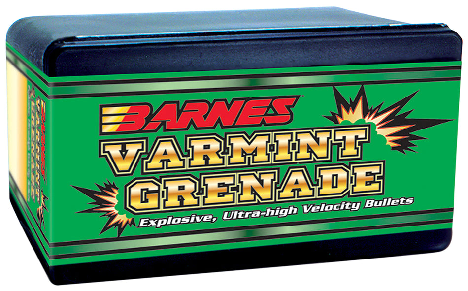 Barnes Bullets 30198 Varmint Grenade .223 Rem 50gr Flat Base Hollow Point Bullet 100/Box