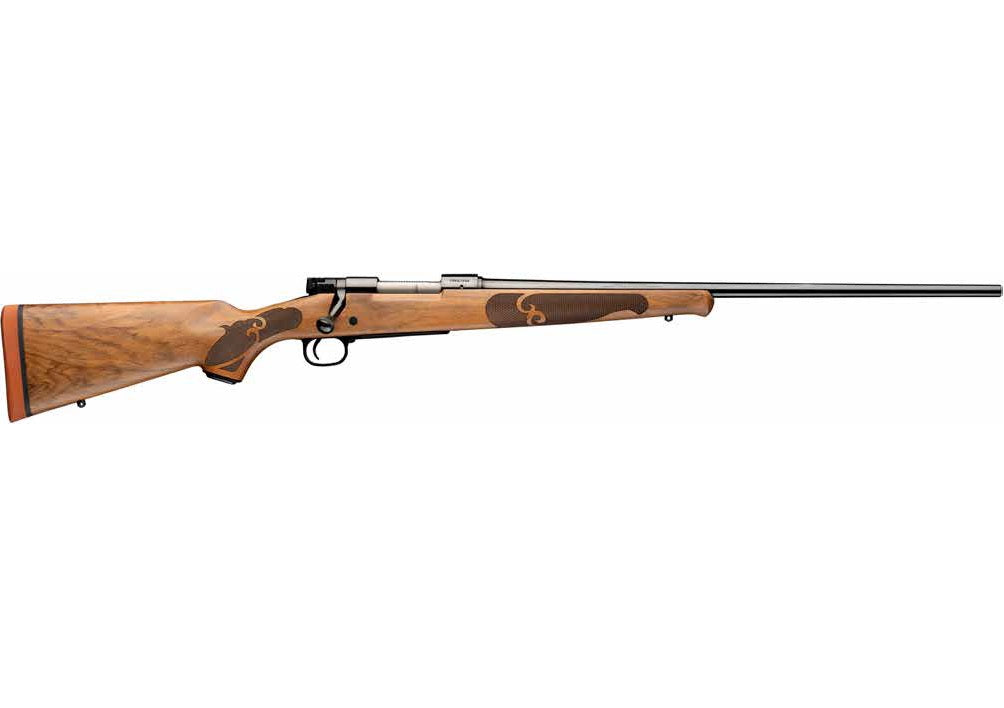 Winchester Repeating Arms 535247210 Model 70 Featherweight 22-250 Rem 5+1 22" Gloss Blued Target Crown Barrel, Gloss Blued Steel Drilled & Tapped Receiver, Satin AA French Maple Fixed w/Schnabel Forea