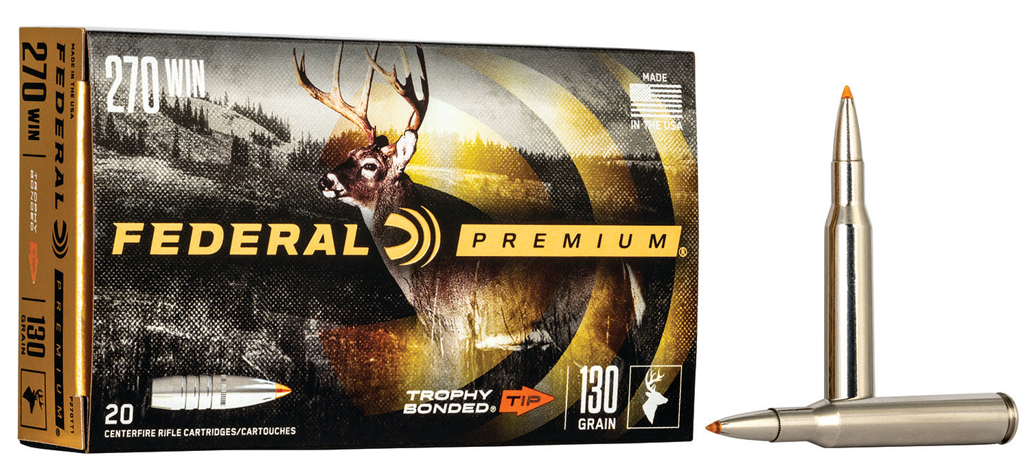 Federal Premium Trophy Bonded Tip 130 Grain .270 Winchester 3060 fps