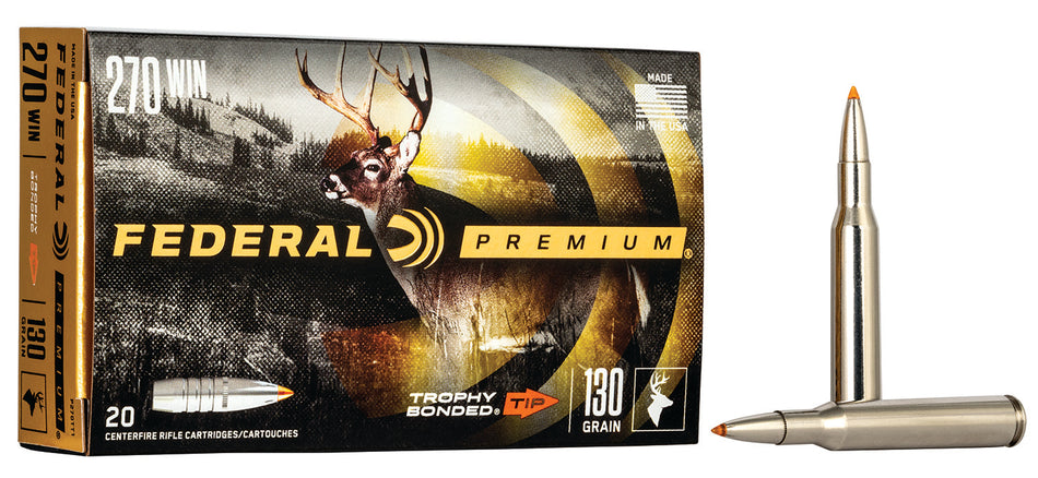 Federal Premium Trophy Bonded Tip 130 Grain .270 Winchester 3060 fps