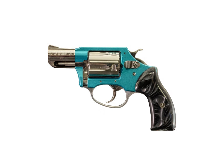 Charter Arms 53879 Undercover Lite Blue Diamond 38 Special 5rd 2" Hi-Polished Stainless Barrel/Cylinder, Aluminum Frame w/Blue Diamond Finish, Finger Grooved Black Rubber Grip