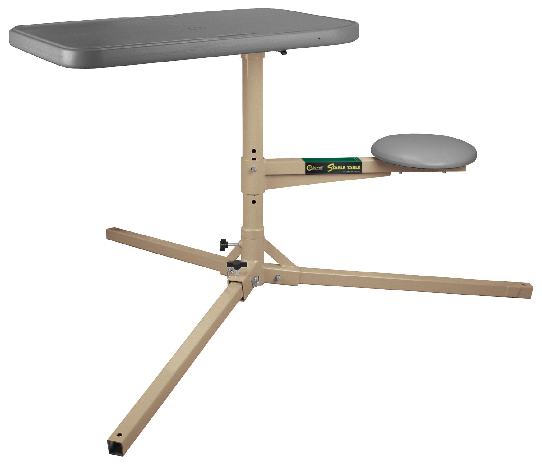 Caldwell Stable Table Steel/Plastic Portable Shooting Bench 23W x 34L with Adjustable Seat 252552