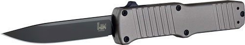 Hogue HK Hadron Aluminum Frame OTF Auto Knife 3.375" Clip Pt Gray