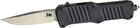 Hogue HK Mini Incursion Matte Black Aluminum OTF Auto Knife 2.95" Clip Point