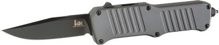 Hogue HK Mini Incursion Aluminum OTF Auto Knife 2.95" Clip Point Gray