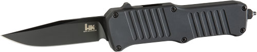 Hogue HK Mini Incursion Aluminum OTF Auto Knife 2.95" Clip Point Matte Black