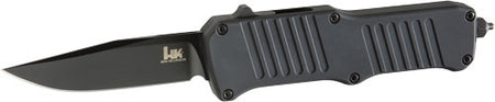 Hogue HK Mini Incursion Aluminum OTF Auto Knife 2.95" Clip Point Matte Black
