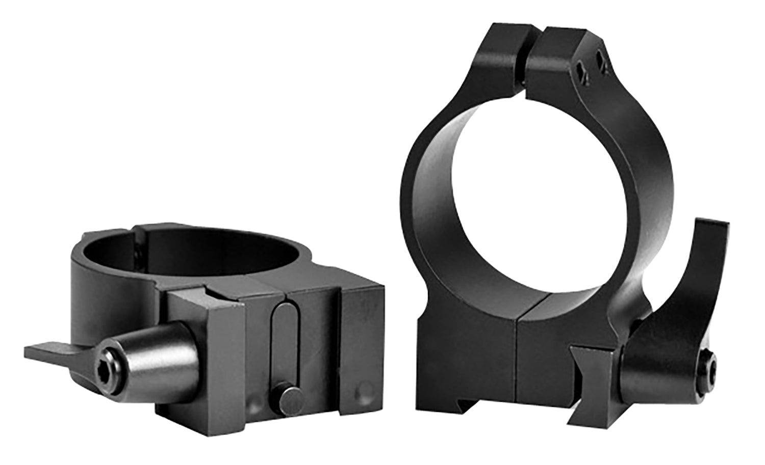 Warne 14TLM Tikka Maxima Quick Detach Scope Rings 30mm Tube Medium Matte Black 0 MOA