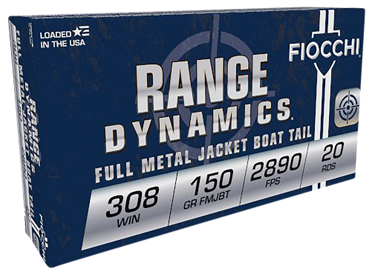 Fiocchi Range Dynamics, Range Dynamics Full Metal Jacket, Full Metal Jacket Boat Tail 150150 Grain .308 Win / 7.62x51mm 2890 fps