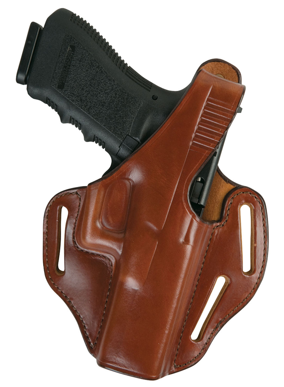Bianchi 77 Piranha Leather OWB Belt Slide Holster Size 01 Tan Compatible with S&W J-Frame 2" Right Hand