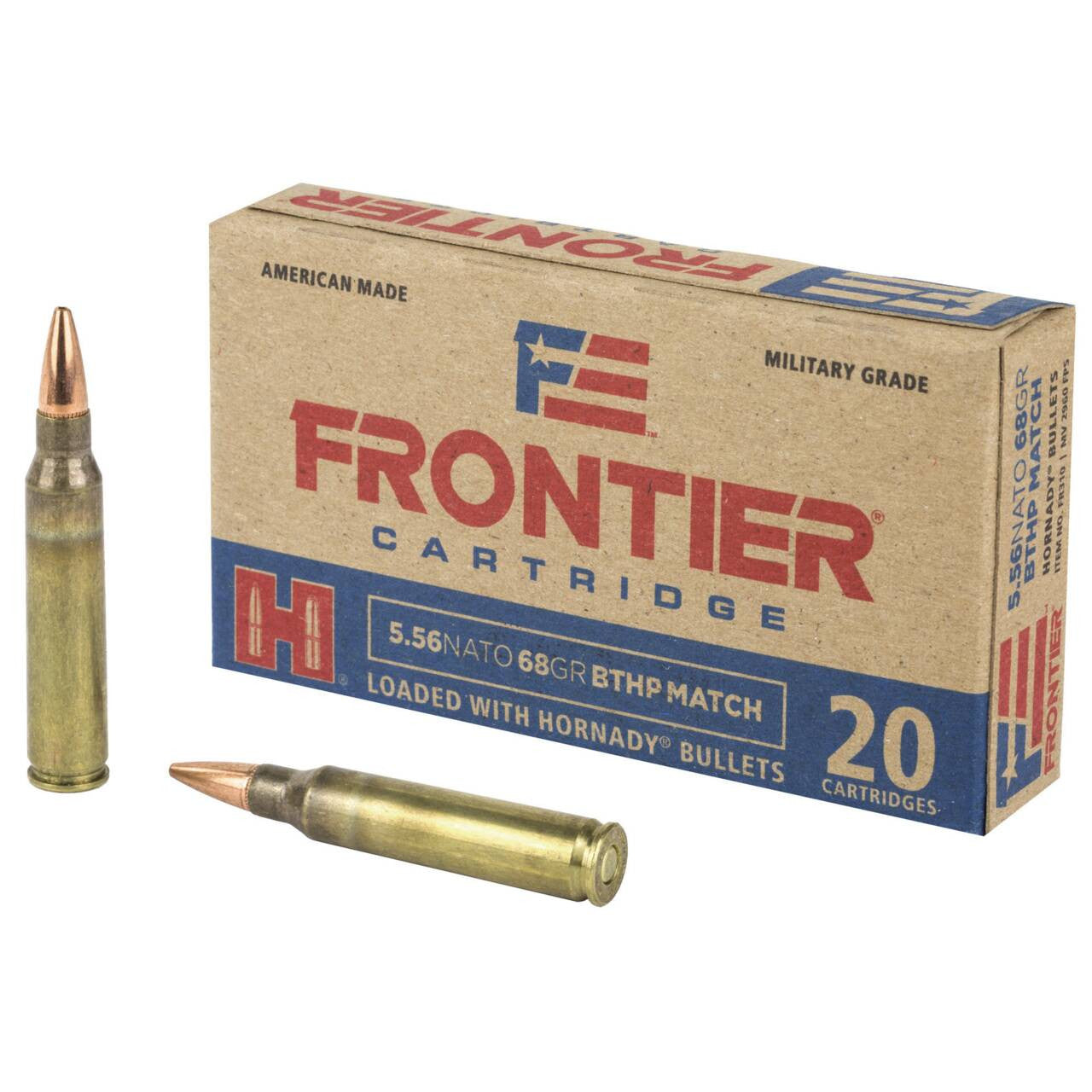 Frontier Cartridge FR310 Rifle 5.56x45mm NATO 68 gr Boat Tail Hollow Point Match