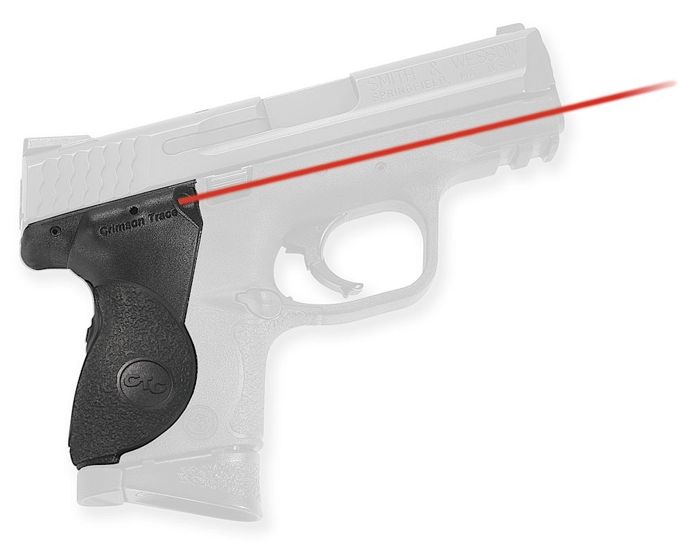 Crimson Trace Red Laser Lasergrips for S&W M&P Compact Series, Rear Activation, Black Polymer