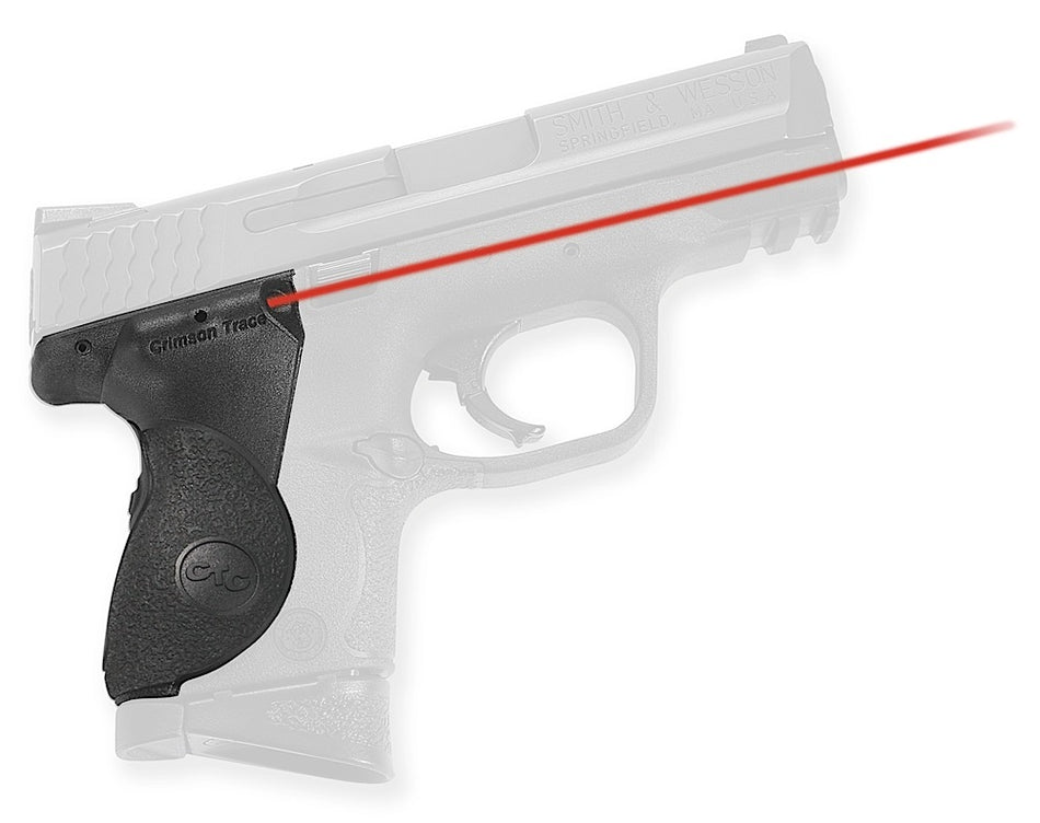 Crimson Trace Red Laser Lasergrips for S&W M&P Compact Series, Rear Activation, Black Polymer
