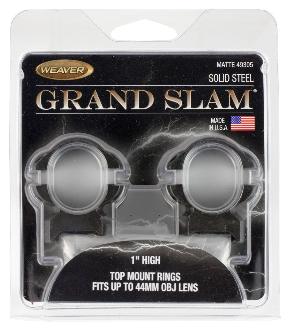 Weaver 49305 Grand Slam 1" High Scope Rings Matte Black