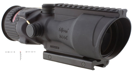 Trijicon ACOG 6x48 Black Hardcoat Anodized Illuminated Red Chevron 50 BMG Reticle 100006