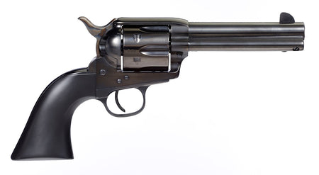Taylors & Company 555161D Devil Anse 45 Colt (LC) 6rd 4.75" Blued Cylinder & Barrel Color Case Hardened Steel Frame Matte Black Wood Grip (Taylor Tuned)