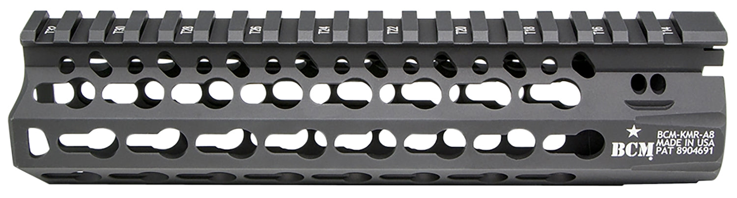 BCM 8" KMR Alpha KeyMod Aluminum Free-Float Handguard Black Anodized