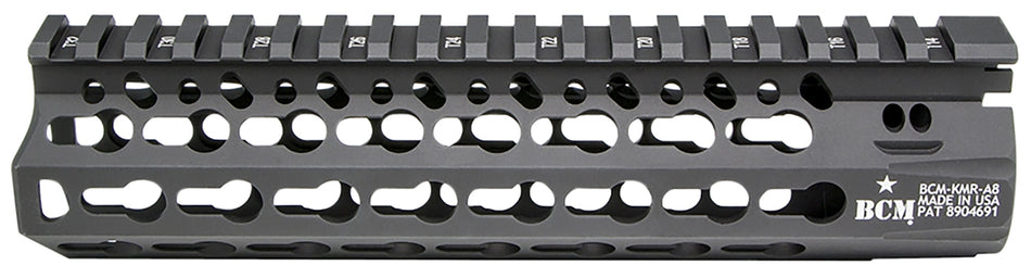 BCM 8" KMR Alpha KeyMod Aluminum Free-Float Handguard Black Anodized