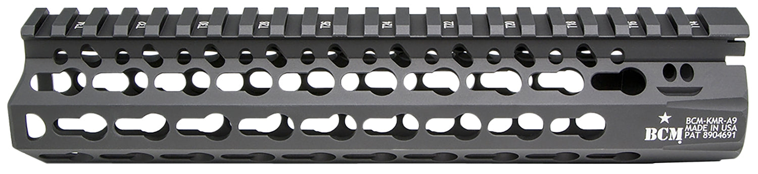 BCM KMR Alpha AR-15 9 Inch Free-Float KeyMod Handguard Hard Coat Anodized Black
