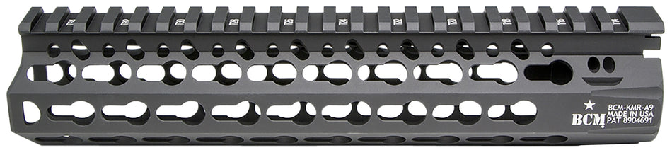 BCM KMR Alpha AR-15 9 Inch Free-Float KeyMod Handguard Hard Coat Anodized Black