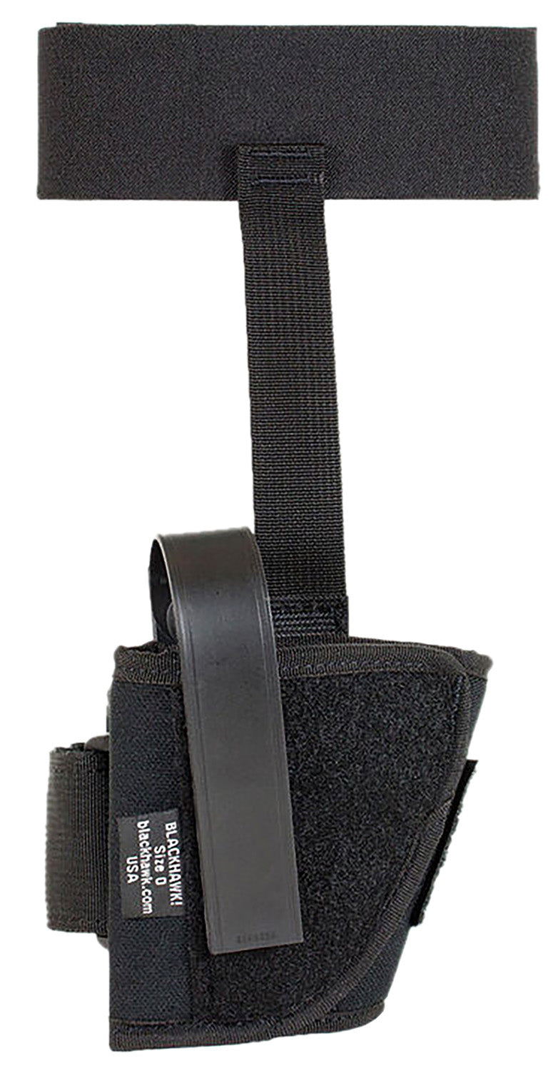 Blackhawk Ankle Holster Size 16 Black Cordura with Closed-Cell Foam Padding for Med/Large Semi-Auto 3.25 to 3.75 Inch Barrel Right Hand