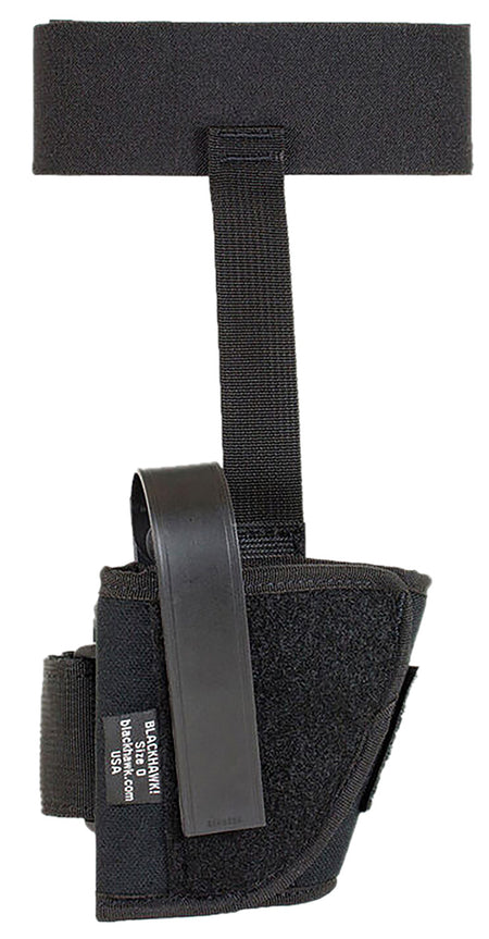 Blackhawk Ankle Holster Size 16 Black Cordura with Closed-Cell Foam Padding for Med/Large Semi-Auto 3.25 to 3.75 Inch Barrel Right Hand