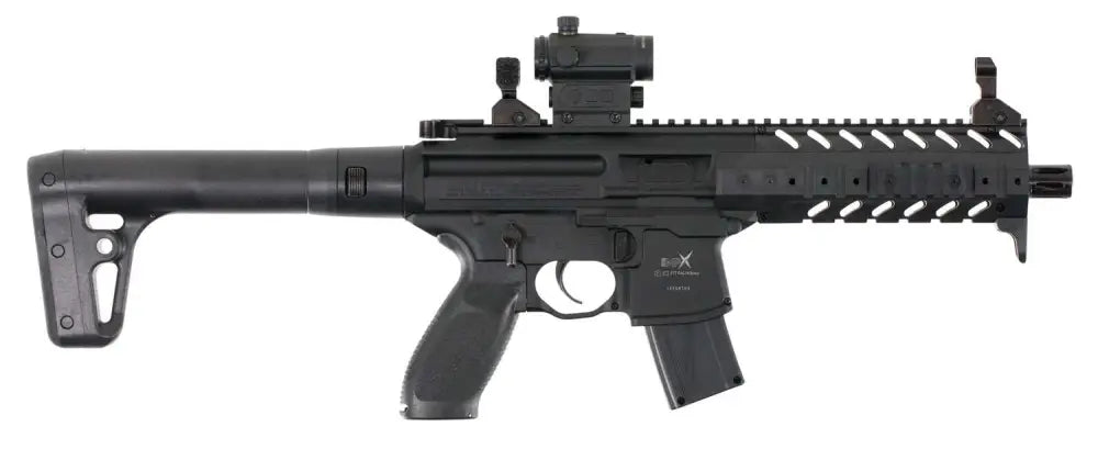 SIG Sauer MPX .177 Cal CO2 Powered 30rd Air Rifle Black with Red Dot