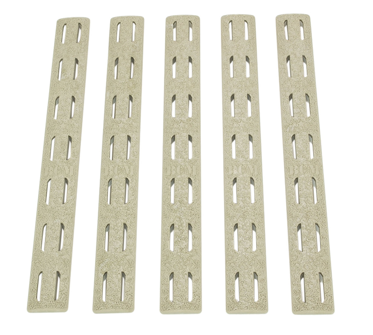 BCM KeyMod Handguard Panel Kit Flat Dark Earth Ventilated Polymer 5 Strips AR-15