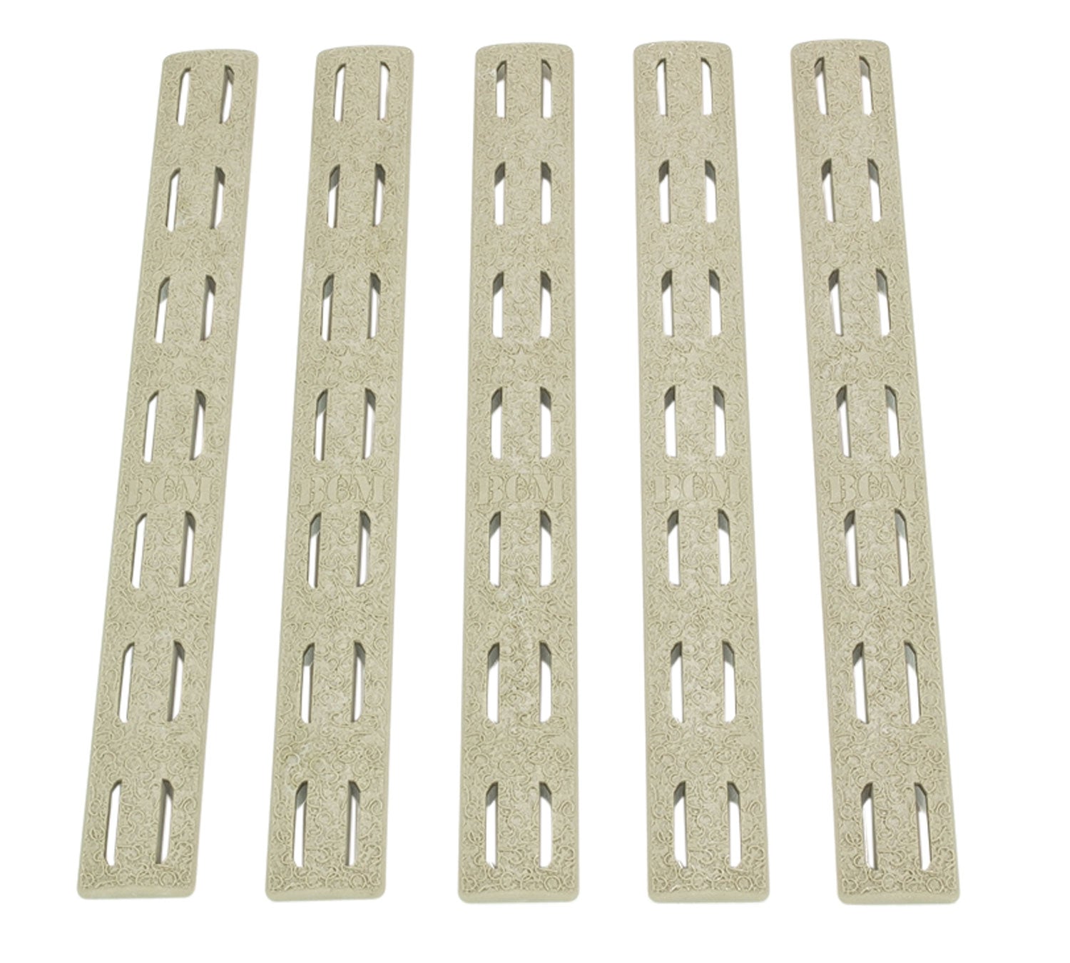 BCM KeyMod Handguard Panel Kit Flat Dark Earth Ventilated Polymer 5 Strips AR-15