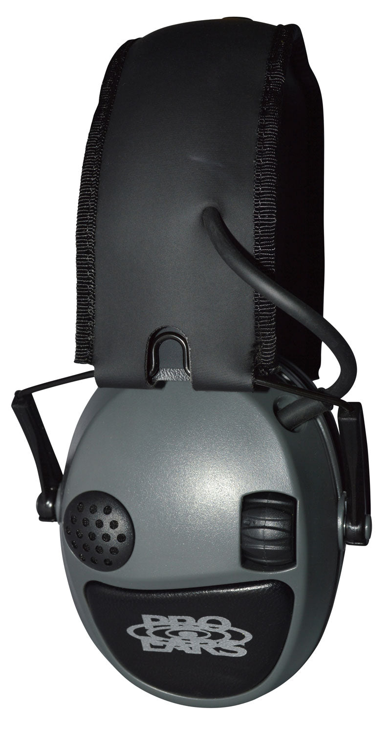 Pro Ears Silver 22 Electronic Hearing Protector 22dB Over-the-Head Gray/Black Adult 1 Pair