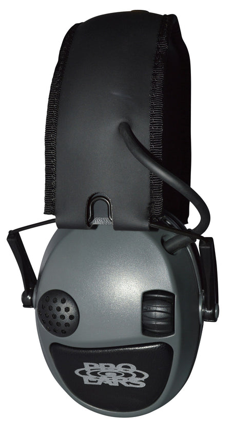 Pro Ears Silver 22 Electronic Hearing Protector 22dB Over-the-Head Gray/Black Adult 1 Pair
