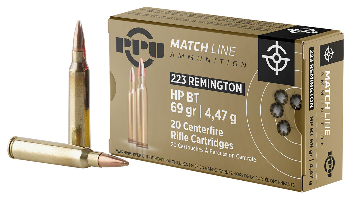 Prvi Partizan Match Hollow Point Boat Tail 69 Grain .223 Remington 2855 fps