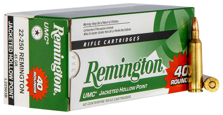 Remington UMC Value Pack Jacketed Hollow Point 45 Grain .22-250 Remington 4000 fps