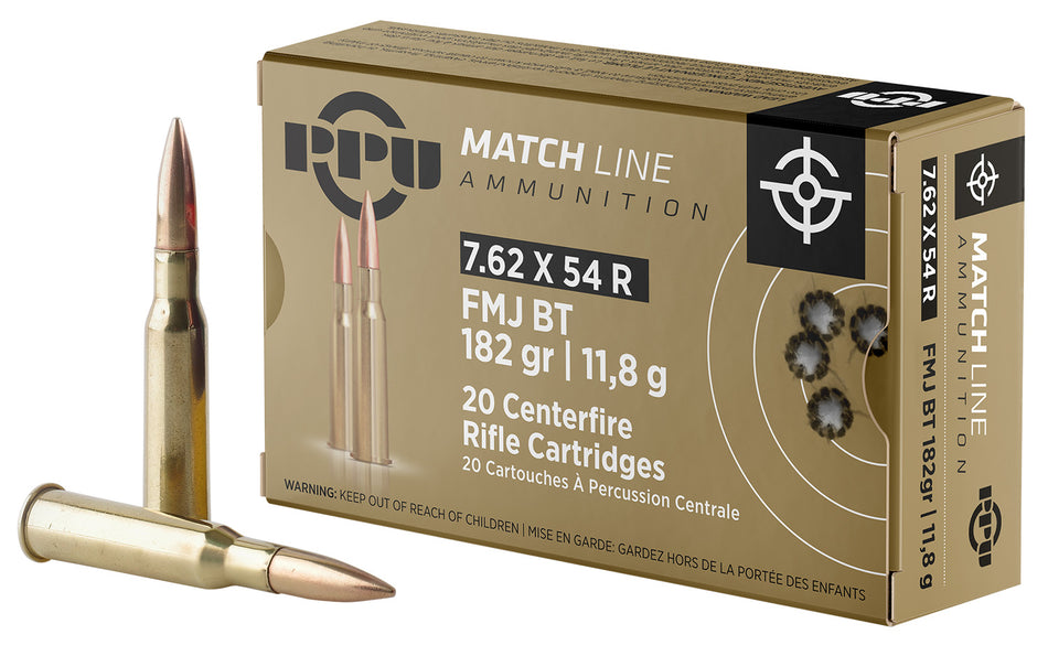 Prvi Partizan Match 7.62x54mmR 182 grain Full Metal Jacket ammunition