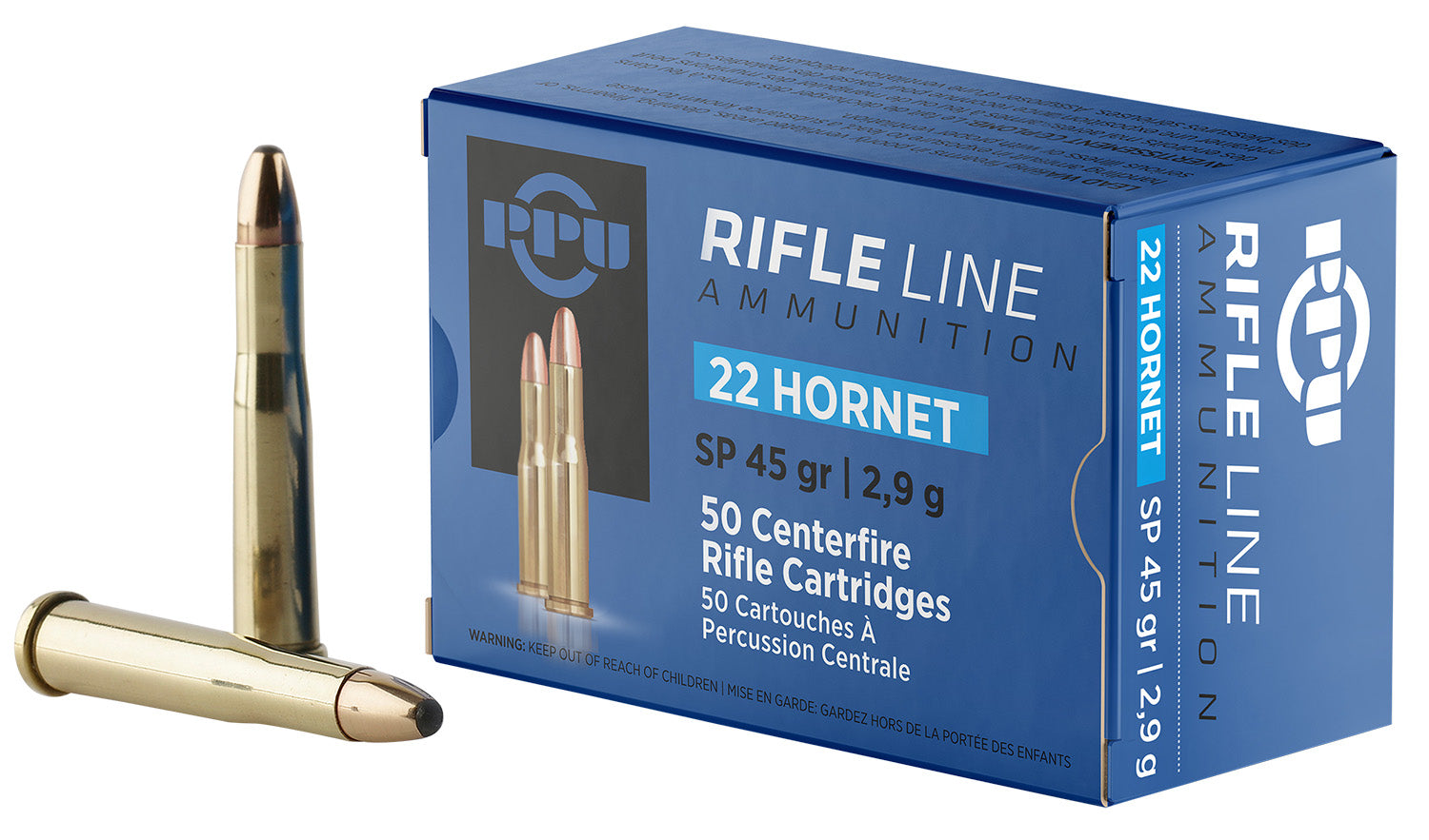 Prvi Partizan Rifle .22 Hornet 45 grain Soft Point ammunition