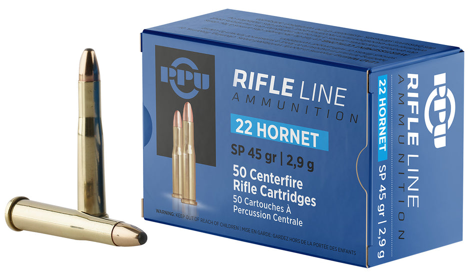 Prvi Partizan Rifle .22 Hornet 45 grain Soft Point ammunition