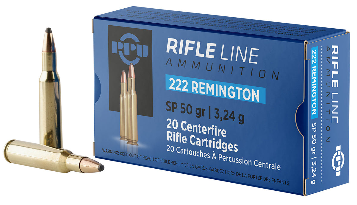 Prvi Partizan Rifle .222 Remington 50 grain Soft Point ammunition