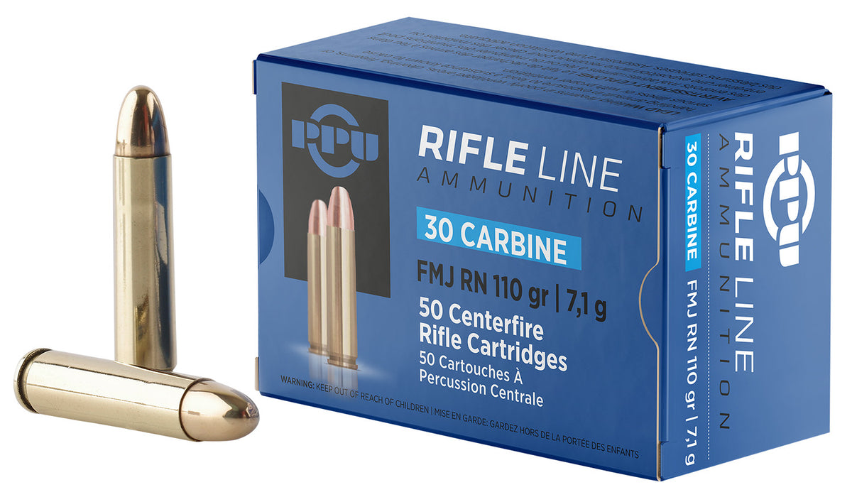 Prvi Partizan Standard Rifle .30 Carbine 110 grain Full Metal Jacket Round Nose ammunition