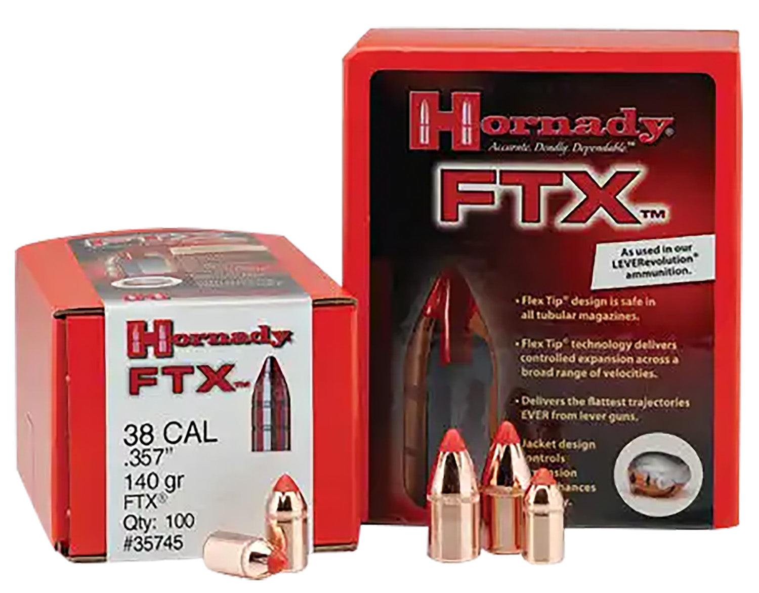 Hornady FTX 44 Cal .430 265gr Flex Tip Expanding Lever Gun Bullets 50/Box