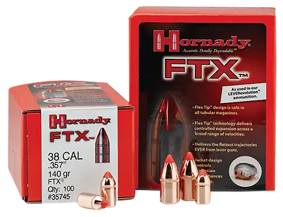 Hornady FTX 45 Cal .452 250gr Flex Tip Expanding Lever Gun Bullets 50/Box